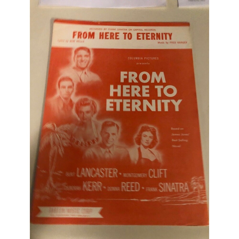 1953 From Here to Eternity Sheet Music - Piano Guitar Vocal Burt Lancaster